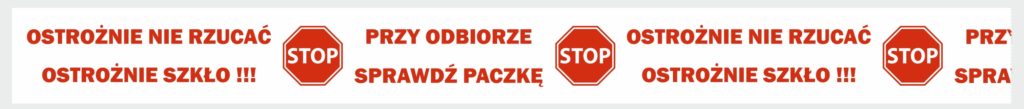 Ostroznie nie rzucac szklo stop sprawdz paczke v1 1024x109 - Taśma 48mm/120m NIE RZUCAĆ / SZKŁO /PRZY ODBIORZE SPRAWDŹ PACZKĘ