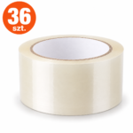 Taśma klejąca przezroczysta 48 mm  x  60  m - Solvent x 36